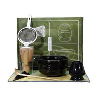 Ensemble De Préparation De Matcha 4/7 Pièces, Pinceau À Matcha, Bol À Matcha Exquis, Boîte Avec Fouet, Somptueux Outils À Thé Kit Thé Matcha(7pcs Black)