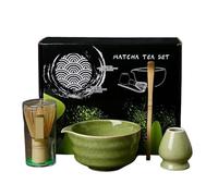 Ensemble De Préparation De Matcha 4/7 Pièces, Pinceau À Matcha, Bol À Matcha Exquis, Boîte Avec Fouet, Somptueux Outils À Thé pour Cérémonie Thé(4pcs Dark Green)