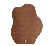 Ensemble de présentoirs boucles d'oreilles Vintage en contreplaqué noyer, organisateur bijoux sculptés avec trous et fentes for colliers, rangement magasin(21 * 25.5cm)