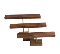 Ensemble de présentoirs bracelets en forme T bois noyer, support et montres 3 tailles for, colliers perles