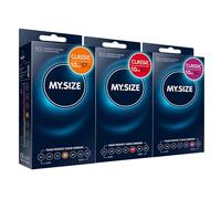 Ensemble de préservatifs MY.SIZE tailles 4, 5, 6-57, 60, 64 mm, 3x10 pièces - la bonne taille pour tout le monde