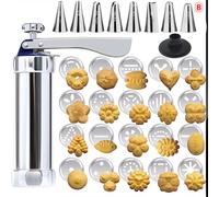 Ensemble de presse à biscuits Spritz, presse à biscuits avec disques et douilles en plastique pour glaçage, idéal pour la pâtisserie des fêtes et les gourmandises du quotidien