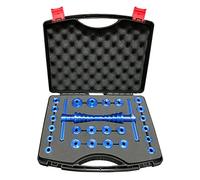 Ensemble de presse à roulement de vélo, Kit d'installation universel de moyeu et de roulement de roue avec boîte de rangement, Outil de montage de roulement/moyeu de vélo en alliage d'aluminium