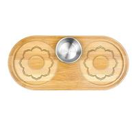 Ensemble de pressoir à cocktail - Pressoir à margarita en bois, plateau à bord en verre | Bol à boisson avec bol en métal, boîte à sel pour comptoir de fête, cadeau idéal pour les amateurs de