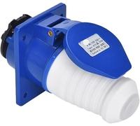 Ensemble de prise industrielle étanche 1 pièce - Prise encastrée inclinée 16 A/32 A - Connecteurs mâle et femelle for usage industriel(3p16a 013 Concealed 413 Set)