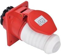 Ensemble de prise industrielle étanche 1 pièce - Prise encastrée inclinée 16 A/32 A - Connecteurs mâle et femelle for usage industriel(5p32a 025 Concealed 425 Set)