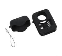 Ensemble de protection améliorée en silicone pour DJI Osmo360 avec ajustement profilé et cordon attaché pour une utilisation en extérieur (noir)