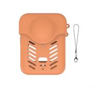 Ensemble de protection améliorée en silicone pour DJI Osmo360 avec ajustement profilé et cordon attaché pour une utilisation en extérieur (orange)