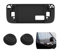 Ensemble de protection compatible avec Steam Deck OLED, coque de console intégrale antichoc avec poignées antidérapantes pour joystick, capuchons en TPU pour protection de console de jeu (noir)