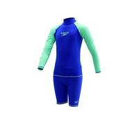 Speedo Ensemble de protection contre les éruptions cutanées pour garçons - 2 pièces UPF 50+ Maillot de bain à manches longues et ensemble de maillot de bain, Belle lueur bleue/verte, Taille 10 BEAUTIFUL BLUE/GREEN GLOW