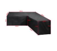Ensemble De Protection De Canapé Imperméable En Forme De V,Coin De Jardin,Patio,Housse De Meubles De Canapé D'angle En Rotin - Type 300x300x98cm