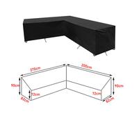 Ensemble De Protection De Canapé Imperméable En Forme De V,Coin De Jardin,Patio,Housse De Meubles De Canapé D'angle En Rotin - Type 270x200x82x90x72cm