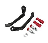 Ensemble de protection de leviers de moto, 2 pièces, protecteur de guidon d'embrayage de frein en alliage d'aluminium pour vélos de montagne, motos et voitures électriques (Rouge)