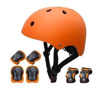Ensemble de protection pour casque de vélo - ZGEER - Réglable - Orange - Mixte - 3 à 13 ans S