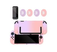 Ensemble de protection pour Nintendo Switch 2 - Coque en silicone dégradé et PC avec capuchons de boutons et protecteur d'écran