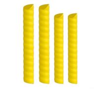 Ensemble de protection pour tronc d'arbre pour jeunes arbres, conçu pour protéger contre la faune et les dommages causés par l'hiver, comprend quatre housses en plastique de différentes tailles (jaune