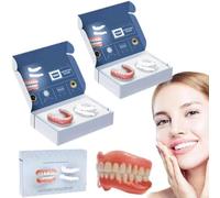 Ensemble de prothèses dentaires personnalisées en silicone de qualité supérieure, ensemble de prothèses dentaires en silicone, prothèse dentaire, kit de regarnissage de prothèse dentaire (2 ensemble)