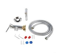 Ensemble de pulvérisateur de bidet en alliage de zinc avec tuyau de 1,5 m et vanne d'angle à pression réglable pour l'hygiène personnelle, le nettoyage des animaux, les soins de maternité, le sol