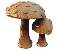 Ensemble de Puzzle 3D CARTONIC - Champignons - Puzzle 3D en Carton - Le Carton se transforme en Une Figure en Relief - Tous Les âges - 183 Pieces Cardboard 3D Jigsaw Puzzle