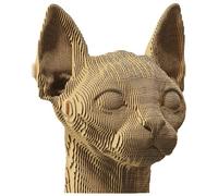 Ensemble de Puzzle 3D CARTONIC - Chat Sphynx - Puzzle 3D en Carton - Le Carton se transforme en Une Figure en Relief - Tous Les âges - 103 Pieces Cardboard 3D Jigsaw Puzzle