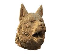 Ensemble de Puzzle 3D CARTONIC - Loup - Puzzle 3D en Carton - Le Carton se transforme en Une Figure en Relief - Tous Les âges - Wolf - 79 Piece Cardboard 3D Jigsaw Puzzle