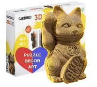 Ensemble de Puzzle 3D CARTONIC - Lucky Cat - Le Carton se transforme en Une Figure en Relief - Tous Les âges - 93 Piece Cardboard 3D Jigsaw Puzzle