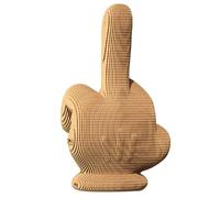 Ensemble de Puzzle 3D CARTONIC - Middle Finger - Puzzle 3D en Carton - Le Carton se transforme en Une Figure en Relief - Tous Les âges - 84 Piece Cardboard 3D Jigsaw Puzzle