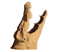 Ensemble de Puzzle 3D CARTONIC - Modèle de Crocodile en Carton recyclé - Activité Amusante et captivante pour Tous Les âges