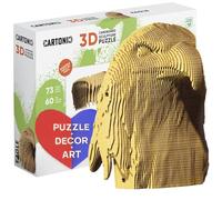 Ensemble de Puzzle 3D CARTONIC - Modèle Tête d'aigle | Activité Amusante et Captivante pour Tous Les Âges - 3D Puzzle Eagle Made of Recycled Cardboard