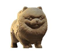 Ensemble de Puzzle 3D CARTONIC - Pomeranian Spitz - Dog - Puzzle 3D en Carton - Le Carton se transforme en Une Figure en Relief - Tous Les âges - 72 Piece Cardboard 3D Jigsaw Puzzle