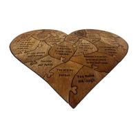 Ensemble De Puzzle Cœur - Souvenir en Bois 2024, Raisons pour Lesquelles | Construction en Bois Dur De Qualité Supérieure 14x13x1 Cm, Finition Lisse, Activité Romantique Sentimentale