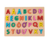 Ensemble De Puzzle En Bois Pour L'apprentissage Des Lettres De L'alphabet, Jeu De Pratique De Correspondance Des Mots, Fournitures Pour Enfants