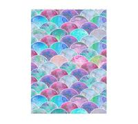 Ensemble de puzzle en brique d'art à faire soi-même - Puzzle 3D - Motif écailles de poisson - Motif imprimé océan - Décoration de bureau - 10,2 x 14 cm