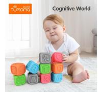 Ensemble De Puzzle En Caoutchouc Souple Multi-Texture Pour Bébé, Jouet De Massage Sensoriel, Combinaison De Pulvérisation D'eau, Poignée À Main, 1 Ensemble