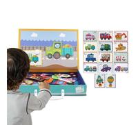 Ensemble de puzzle magnétiques, blocs éducatifs double face, jouet | Comprend des blocs magnétiques double face, un design de puzzle sûr, une pratique créative, une liaison joyeuse et un plaisir