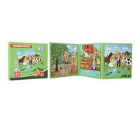 Ensemble de puzzle pour tout-petits - Jeu magnétique de scènes de ferme, plateau de jouets éducatifs interactif, boîte de rangement réutilisable, outil de développement de la pensée créative, parfait