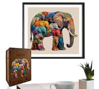 Ensemble de Puzzles Animaux - Casse-tête créatif, Puzzles en Bois d'éléphant de 8,46 Pouces avec des Formes complexes, Jouet éducatif avec des pièces, activité engageante pour Les fêtes d'enf