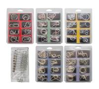 Ensemble De Puzzles en Fil Métallique - Jouet De Réflexion Logique pour L'intelligence,Puzzle Stimulant en Métal pour Défier L'- pour Ados Adultes Maison École Voyage Idée Cadeau Favoris