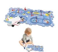 Ensemble de puzzles pour , jeu de pistes de puzzle de voiture | Kit de puzzle de course pour - Jouet éducatif préscolaire aux couleurs vives pour des pistes attrayantes et des énigmes