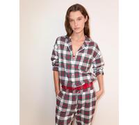 Ensemble de pyjama 2 pièces à carreaux en coton flanelle - Mora - S - Framboise - Femme - Etam