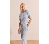 Ensemble de pyjama 2 pièces à motifs croissants en coton - Malo Spe - L - Bleu - Femme - Etam