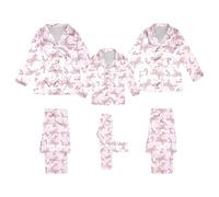 Ensemble de pyjama assorti Mommy and Me en satin Joyeux Noël amusant pour la famille, les vacances, ensemble de pyjama doux pour femme, pyjama de Noël pour la famille, vêtements de nuit, A_rose., M