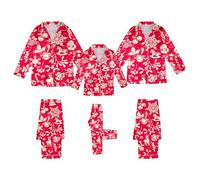 Ensemble de pyjama assorti Mommy and Me en satin Joyeux Noël amusant pour la famille, les vacances, ensemble de pyjama doux pour femme, pyjama de Noël pour la famille, vêtements de nuit, H_rouge, 3XL