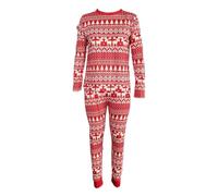 Ensemble de pyjama de Noël avec impression classique et pyjama papa assorti, vêtements de nuit confortables pour les vacances Couple Pull de Noël, rouge, M