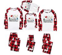Ensemble de pyjama de Noël familial pour homme et femme avec lettres imprimées - Pyjama assorti confortable pour elle et lui - Motif dessin animé mignon - Pour garçons et filles - Noël Mon XL -152