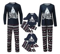 Ensemble de pyjama de Noël familial pour homme et femme avec lettres imprimées - Pyjama assorti confortable pour elle et lui - Motif dessin animé mignon - Pour garçons et filles - Noël - Mon XL - 8