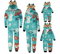 Ensemble de pyjama de Noël familial pour homme et femme avec lettres imprimées - Pyjama assorti pour enfants - Confortable pour elle et lui - Motif dessin animé mignon - Noël assorti - 187, Rouge, S