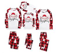 Ensemble de pyjama de Noël pour homme et femme avec lettres imprimées - Pyjama assorti confortable pour elle et lui - Motif dessin animé mignon - Pour garçons et filles - Noël assorti - Mon M -298