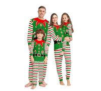 Ensemble de pyjama de Noël pour homme et femme avec lettres imprimées - Pyjama assorti confortable pour elle et lui - Motif dessin animé mignon - Pour bébé de 3 mois à 6 mois - 902