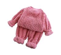 Ensemble de Pyjama d'hiver en Polaire 2 pièces pour Tout-Petits, garçons et Filles, vêtements de Nuit Chauds en Flanelle, Hauts, Pantalons, Tenues de Pyjama Doux Robe Tunique Fille (9-10 Years)